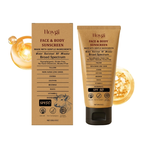 Leichte Gesichts- und Körpersonnencreme mit Kuhfett (85g) SPF 50