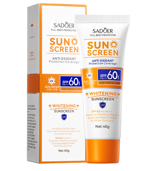SADOER Natürliche SPF 60 Sonnencreme - Nicht fettend