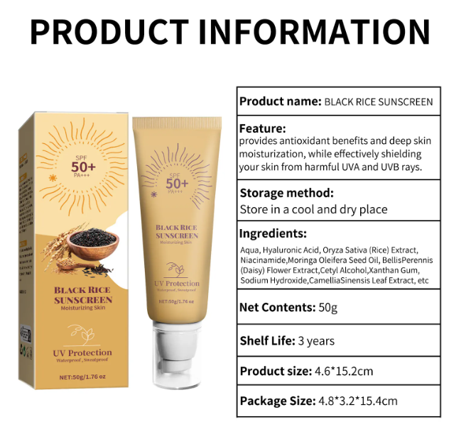 Schwarzer Reis Sonnencreme 50+